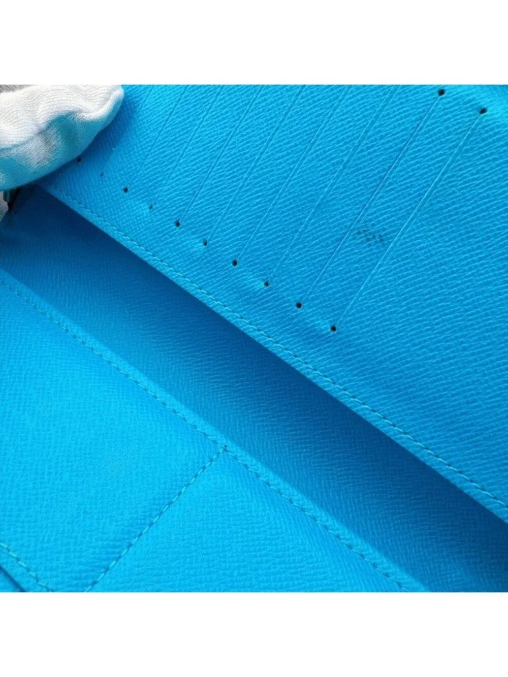 Louis Vuitton Zippy Wallet Vertical Taigarama Leather Blue